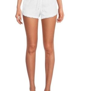 Cloth & Stone Frayed Hem Drawstring Shorts